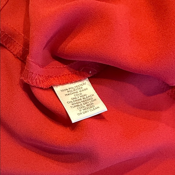 LOFT Red Ruffle Blouse - Picture 3 of 6